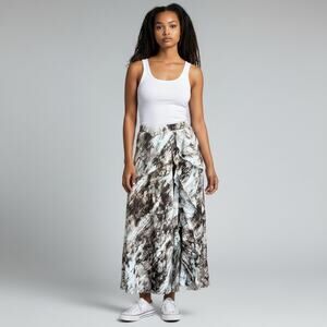 AllSaints Ravynous Wrap Skirt Asymmetrical Draped Tie Dye Midi Size 0